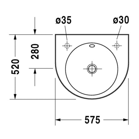 раковина подвесная duravit architec 0450580000