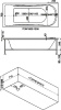 акриловая ванна bas верона 150x70 без гидромассажа