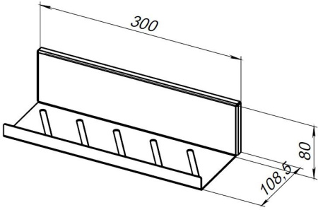 полка aquanet магнум 00302236 30x80 белая матовая, открытая