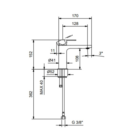 смесители для раковины fantini myo 61 02 v604wf цвет хром