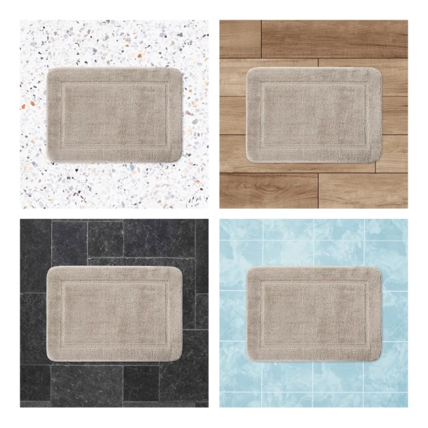 Коврик для ванной комнаты, 65х45, микрофибра, светло-коричневый, IDDIS Promo (PSQS03Mi12)