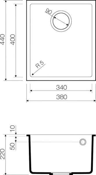 мойка кухонная omoikiri bosen 38-u-gr leningrad grey