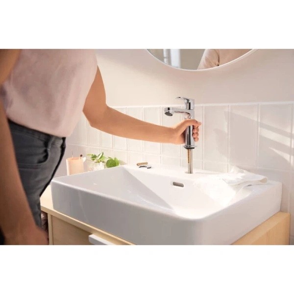 смеситель для раковины без донного клапана coolstart hansgrohe rebris s 72520000