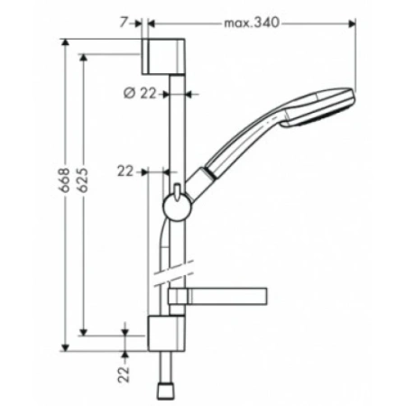 душевая система hansgrohe croma 100 27717000