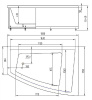 акриловая ванна aquatek оракул 180х125 r ork180-0000011 без гидромассажа с фронтальной и торцевой панелью с каркасом (разборный) со слив-переливом