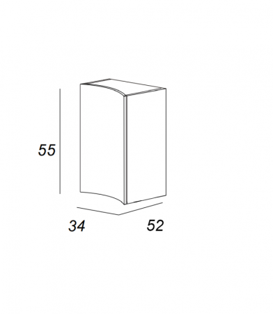 подвесной шкаф cezares sting 34 54659 bianco lucido