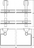 полка стеклянная fbs esperado esp 066 2-ярусная 70 см