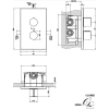 термостат gessi via manzoni 38792#149 встраиваемый, внешние части, на 1 выход, цвет finox