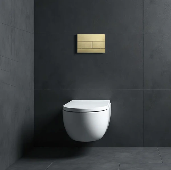 кнопка смыва для инсталляции wonzon & woghand ww-ib235-bg для унитаза, пластик, цвет брашированное золото