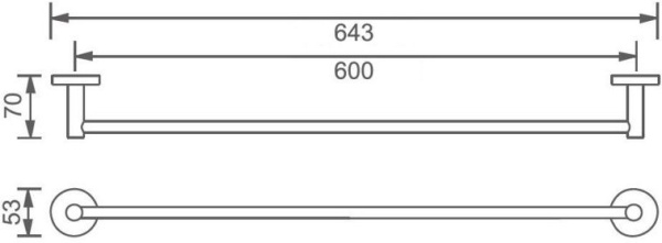 Держатель для полотенец Aquanet 4524MB (60 см)