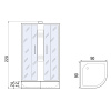 душевая кабина river nara light xl 90x90 мт б/к 10000006217 без гидромассажа