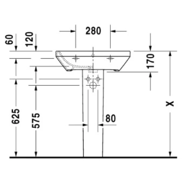 раковина подвесная 60 см duravit durastyle 2319600000