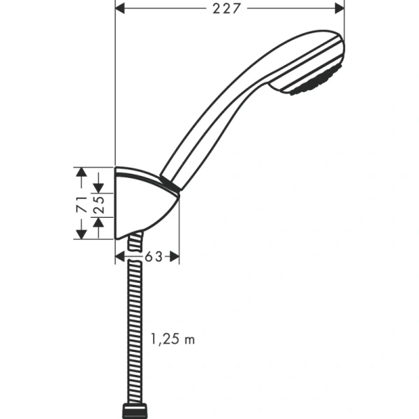 душевой набор hansgrohe crometta 85 1jet 27576000