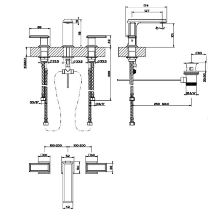 смеситель gessi eleganza 46012#149 для раковины