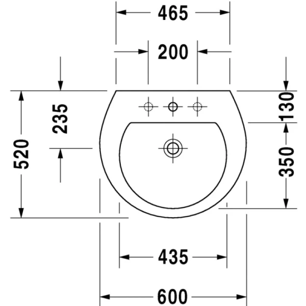 раковина подвесная 60 см duravit darling new 2621600000