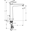 смеситель для раковины с донным клапаном hansgrohe talis e 71716990