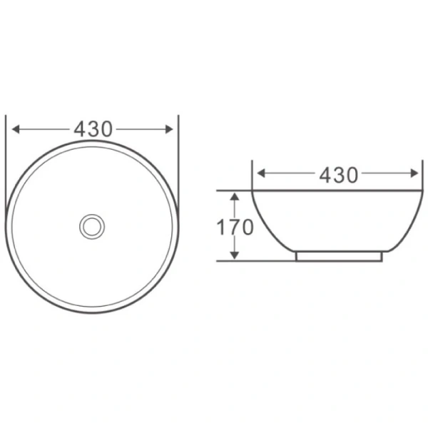 раковина накладная belbagno 43 bb1077, цвет белый