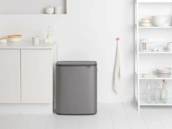 Мусорное ведро Brabantia Bo Touch Bin 221521 30+30 л, платиновое