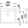 кухонная мойка blanco claron 500-if/a infino нержавеющая сталь 523393