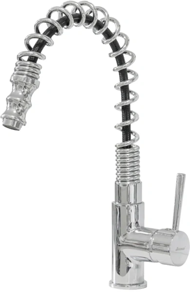 смеситель для кухни seaman barcelone ssl-5179 water polish, с гибким изливом