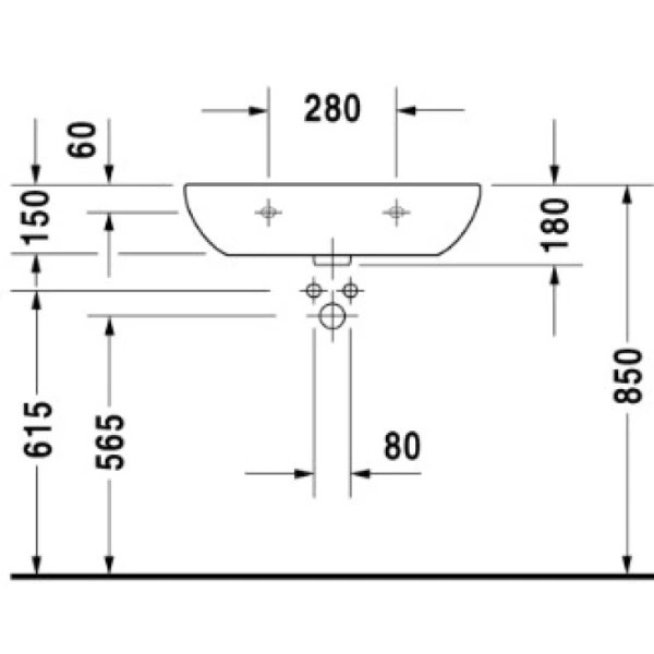 раковина подвесная duravit d-code 23116500002