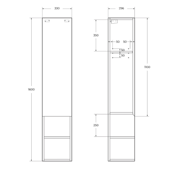 шкаф пенал belbagno kraft 33 r kraft-1600-1a-sc-rnn-r подвесной rovere nebrasca nature