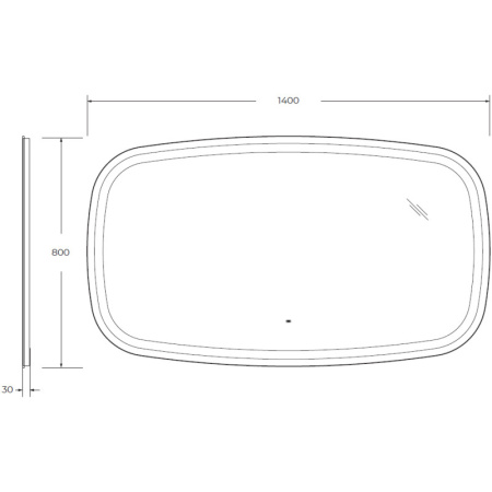 Зеркало 140x80 Cezares Molveno CZR-SPC-MOLVENO-1400-800-MOV