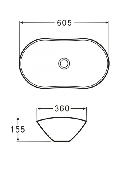 раковина-чаша belbagno 60 bb1404 белая