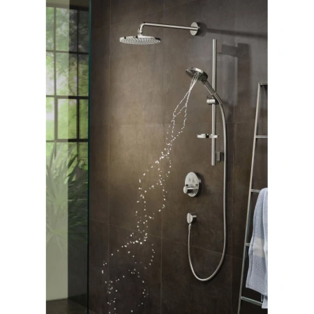 душевой гарнитур hansgrohe raindance select s 120 3j powderrain/unica's puro 650 27654000