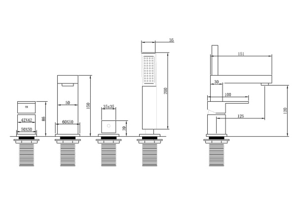 смеситель на борт ванны abber daheim af8213 хром