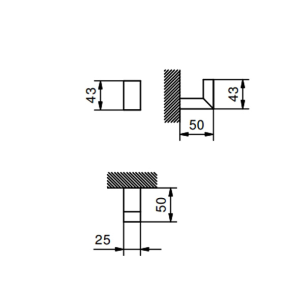 Крючок Fantini Linea 92 13 7744 цвет: черный матовый