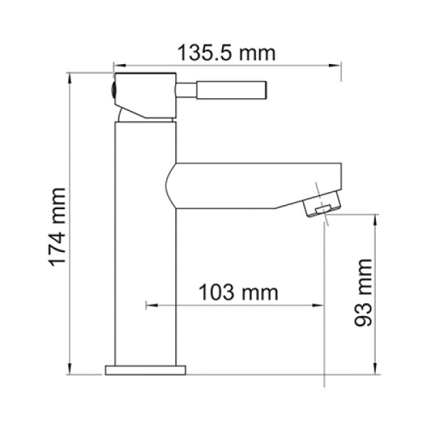 смеситель для раковины wasserkraft main 4104 цвет хром