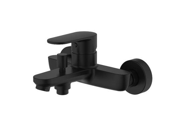 смеситель для ванны aquatek ника aq1840mb цвет черный матовый