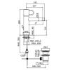 смеситель для раковины с донным клапаном paffoni joker jk071kno