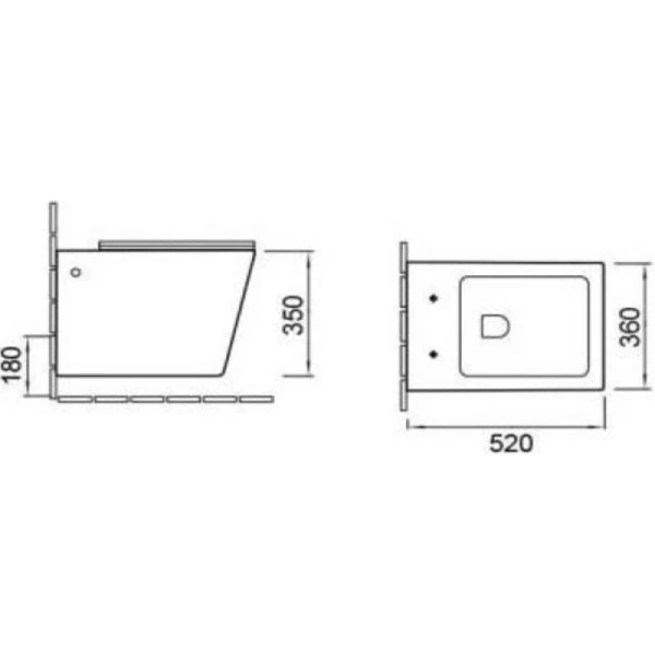 унитаз подвесной santiline sl-5004mb безободковый, с сиденьем микролифт, черный матовый