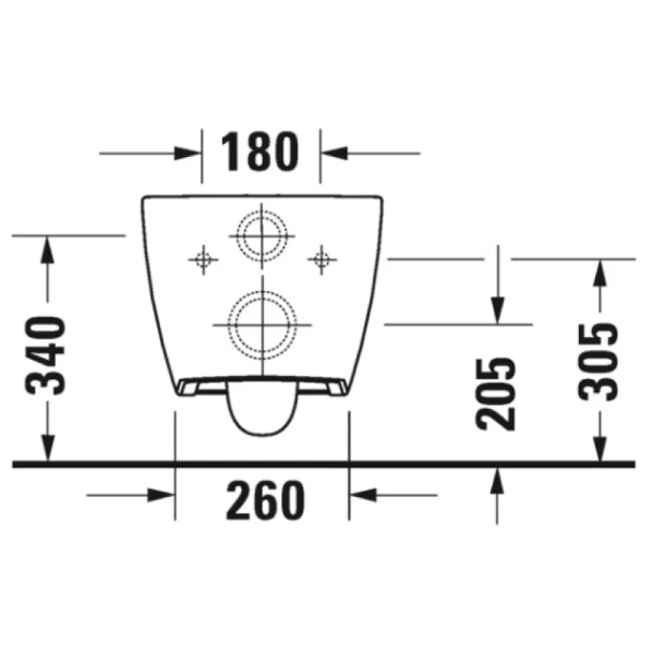 унитаз подвесной безободковый duravit viu rimless 2573090000 без сиденья, цвет белый