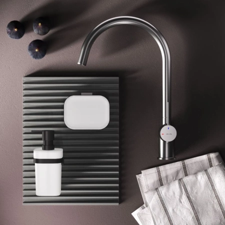 смеситель для кухни am.pm func f8f07011 coolstart, сатин