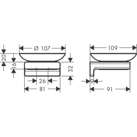 мыльница hansgrohe addstoris 41746990