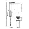 смеситель для раковины gattoni soffio 8140/81c0 хром