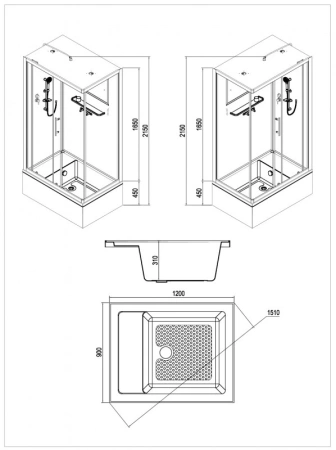 душевая кабина esbano est-129ckrb