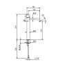 смеситель для раковины fantini nostromo small 50 13 g906wf цвет: черный матовый