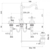 смеситель для раковины с донным клапаном золото 24 карат, ручки золото 24 карат cezares nostalgia nostalgia-bls2-03/24