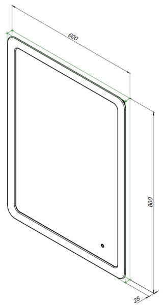 зеркало aquanet ирис 60 с подсветкой led