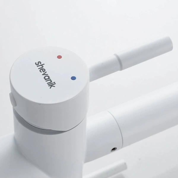 смеситель для кухни shevanik s468c с подключением к фильтру, белый