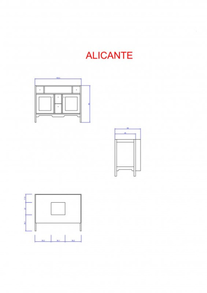 зеркало 80х90 cezares alicante al.sp.403, цвет бежевый