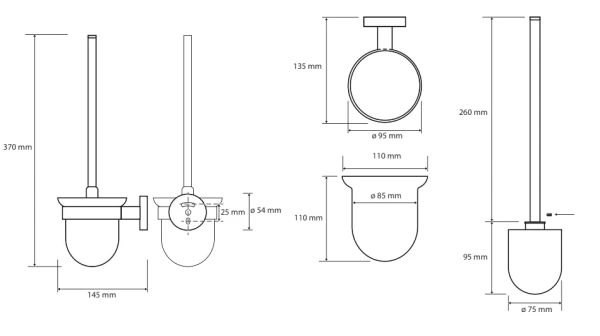 Ёршик для унитаза Bemeta Obla 165113012 хром