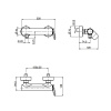 смеситель fima carlo frattini flo f3805/1or для душа, настенный, золото