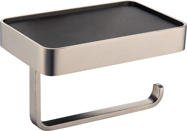 Держатель туалетной бумаги Wonzon & Woghand Graffity WW-9336 темный графит, с полкой