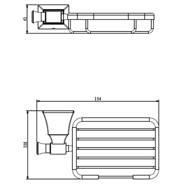 Мыльница Art&Max Genova AM-M-077-CR Хром