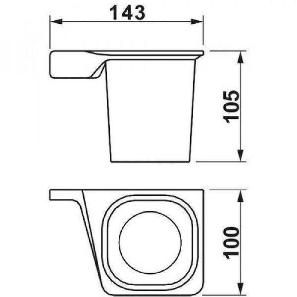 Стакан для зубных щеток Art&Max Gina AM-G-2731-Nr цвет черный
